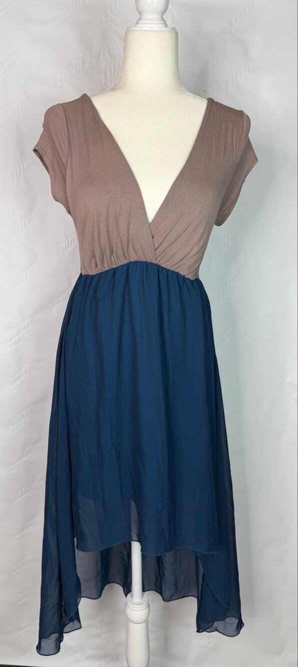 Mezzanine Two Tone High Low Dress